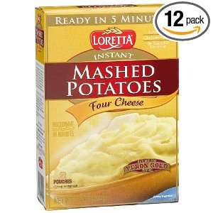 Loretta Four Cheese Instant Mashed Potatoes, 7.2 Ounce Boxes (Pack of 