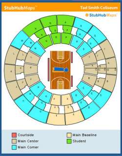 Tad Smith Coliseum Seat Map