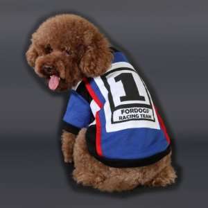   Blue Race Car Driver Sports Shirt for Dogs Clothing: Home & Kitchen