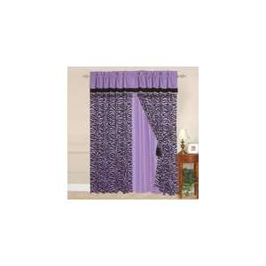   and Purple Zebra Printingg Valance Windows Curtains