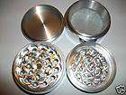 METAL HERB & SPICE GRINDER 4 PIECE 56MM WITH SCREEN