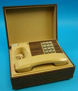   Decotel Hidden Push Button Telephone Phone+Handset 156011 Wood Box Set