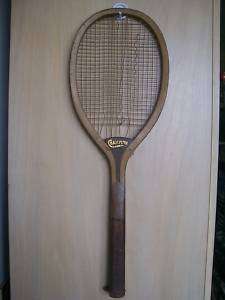 RA EARLY 1900S CHAMPION ANTIQUE WOOD TENNIS RACQUET  