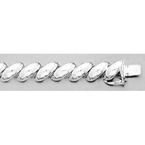   Silver 8 Inch X 9.5 mm San Marco Bracelet   JewelryWeb Jewelry