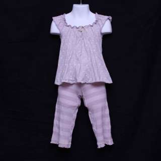 Boutique Luna Purple Top Capri Pants Set Outfit size 3T Spring Kid 