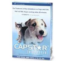 Capstar 2 25 lbs 4 tabs Kill Fleas in 30 Minutes Cats & Dogs  