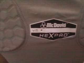 Youth Grey McDavid HexPad 5 Pad Protective Compression Stretch Shirt 