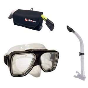 Scuba Snorkeling Dive Mask Semi Dry Snorkel Gear Bag Set  