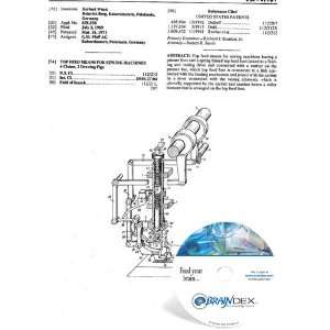   NEW Patent CD for TOP FEED MEANS FOR SEWING MACHINES 