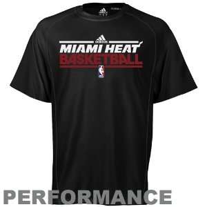 Miami Heat Black ClimaLite Performance Shirt by Adidas  