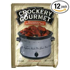 Crockery Gourmet BBQ Seasoning Mix, 2.5 Ounce Packages (Pack of 12 