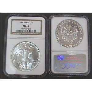    1994 NGC MS 69 American Eagle Silver Dollar 