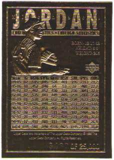 MICHAEL JORDAN 1995 Upper Deck Bleachers 23KT Gold Card 23 Karat 