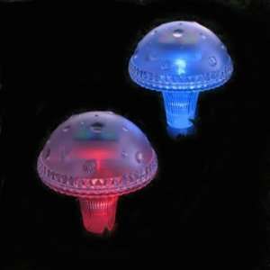  Kings Clear Mushroom Color Changing Solar Light (Set of 1 