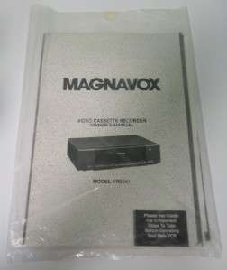 Magnavox 4 Head Home Video Cassette Recorder VHS VCR VR9241 w/ Manual 