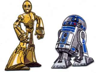 Star Wars Clone Wars Animated R2 D2 & C 3PO Embroidered Patch  Set 