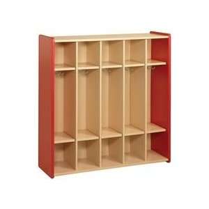  Section Preschool Height Lockers   Maple Laminate Interior w/out Step