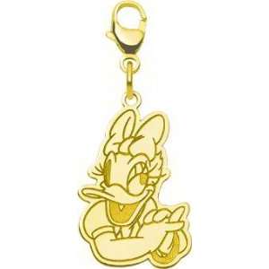   Plated Sterling Silver Disney Daisy Duck Lobster Clasp Charm Jewelry