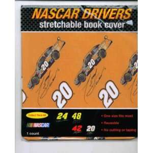 Nascar Drivers Dark Orange, Stretchable Book Cover Tony Stewart N0. 20 