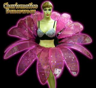 Pink Drag Queen CABARET HUGE Flower Dress BELT Costumes  