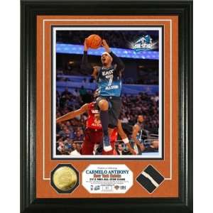 com Carmelo Anthony Framed 2012 NBA All Star Game Used Net Gold Coin 