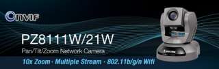 Vivotek PZ8111W Pan Tilt Zoom PoE 802.11b/g/n Wifi Camera NEW  