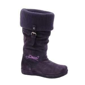  Diesel Funky Pippi Tall Leather Boot Purple (Size 4 