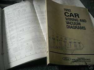 1992 LINCOLN TOWN CAR FACTORY WIRING DIAGRAMS MANUAL  
