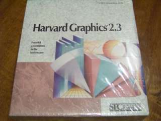 Harvard Graphics 2.3 for DOS w/Manuals & Disks NIB  