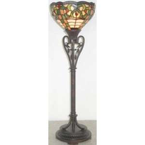  Antique Brown Tiffany Shade Table Lamp