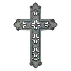  Wrought Iron Pointed Cross Holy Religious Design Wall 