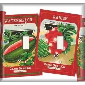   Plate OVERSIZE   Radish / Watermelon Seed Packets