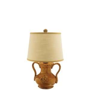  Vietri Small Handled Amber Yellow Table Lamp: Home 