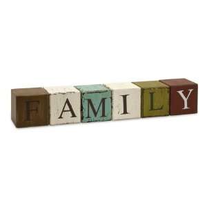  18 Country Wooden Block Inspirational Family Sign Table 